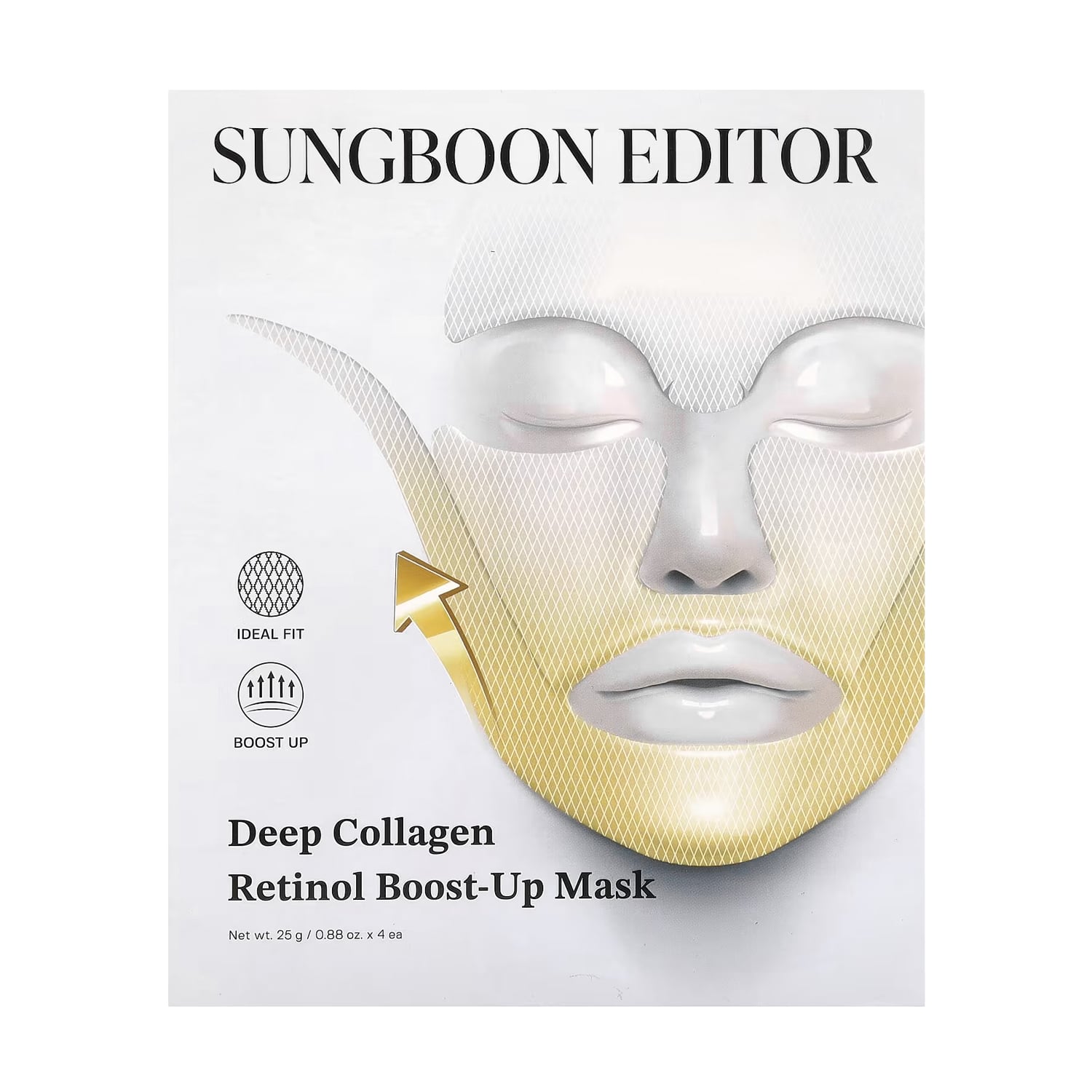 Маска для обличчя Sungboon Editor Deep Collagen Retinol Boost-Up Mask з колагеном та ретинолом, 25 г